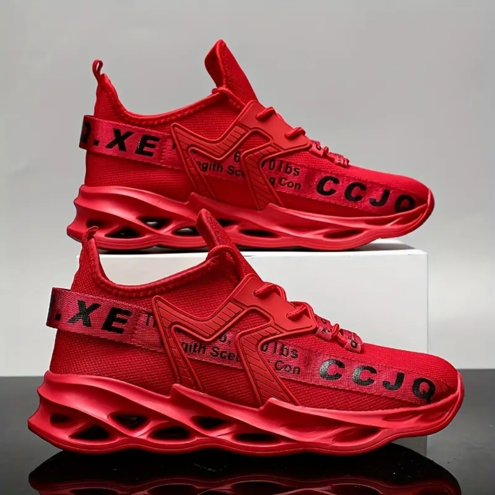 Men's Slip-on Blade Sneakers With Shoelaces - Odor-resistant Athletic Shoes